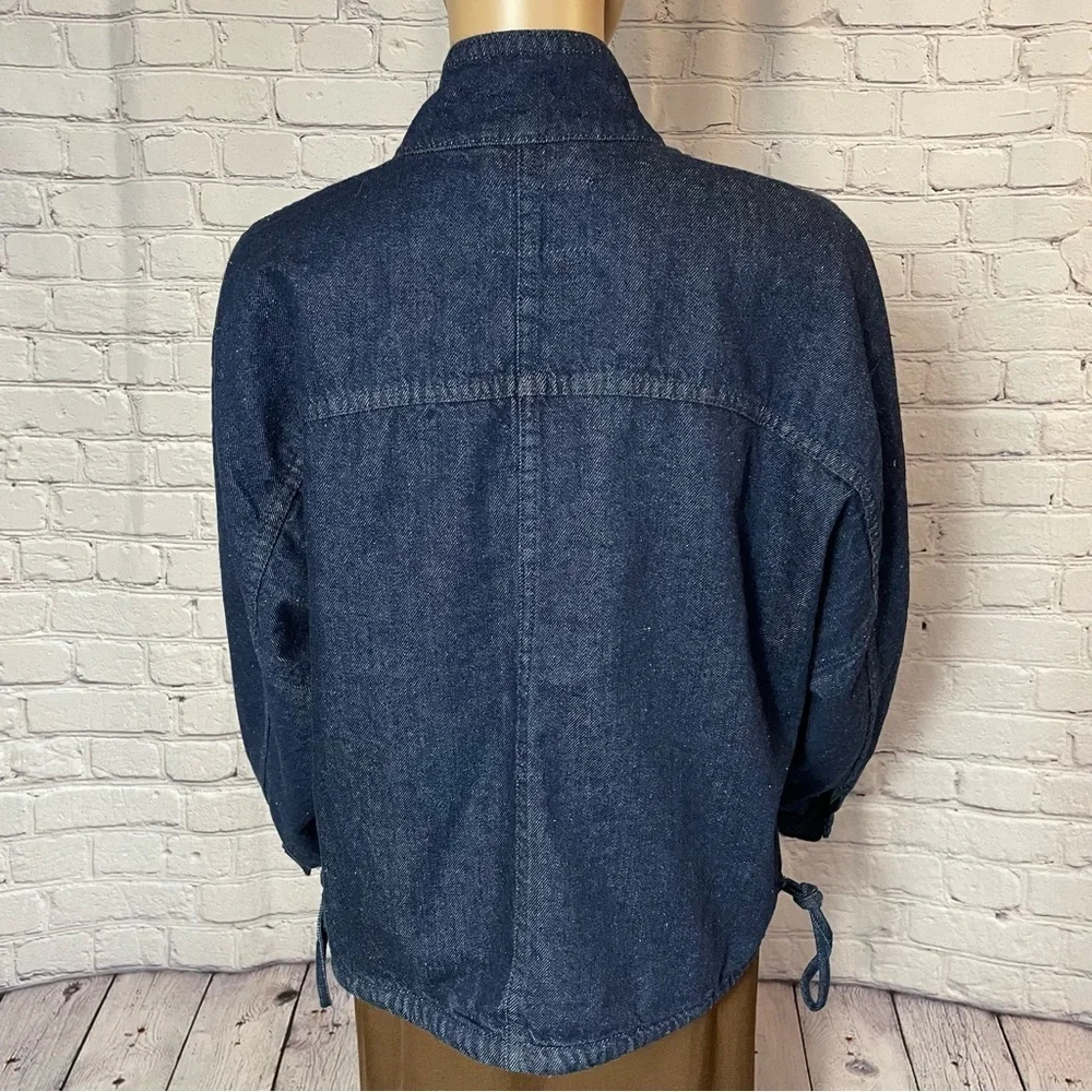 New Free People Casey Denim Blue Jacket Size XS - Picture 5 of 14